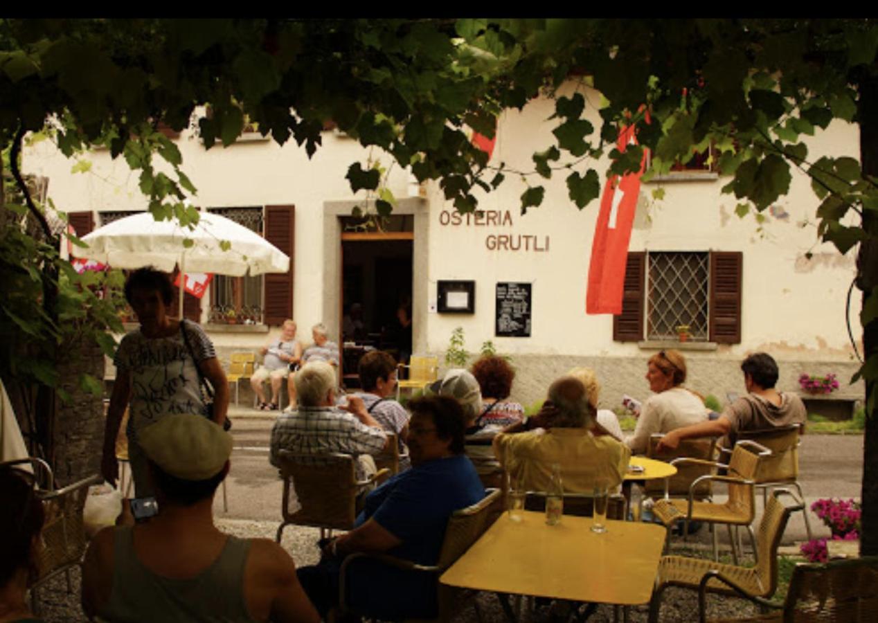 Osteria Grütli con alloggio Borgnone Exterior foto